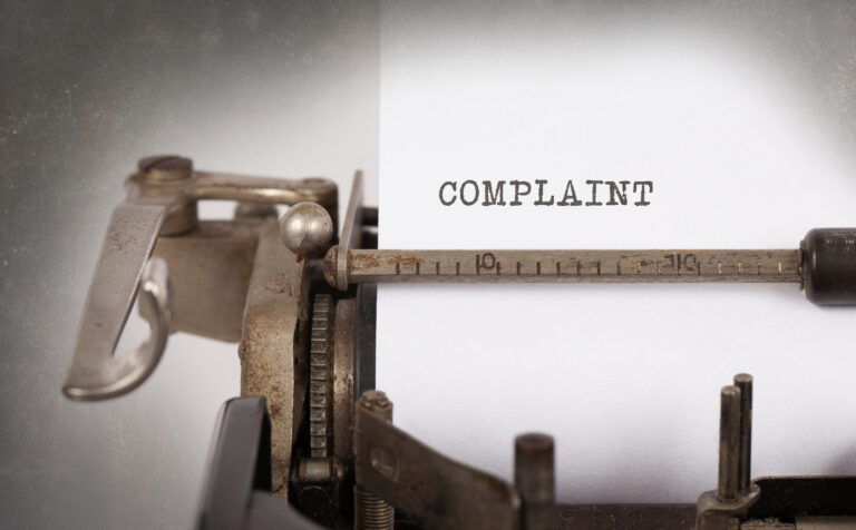 Complaint formal letter vintage